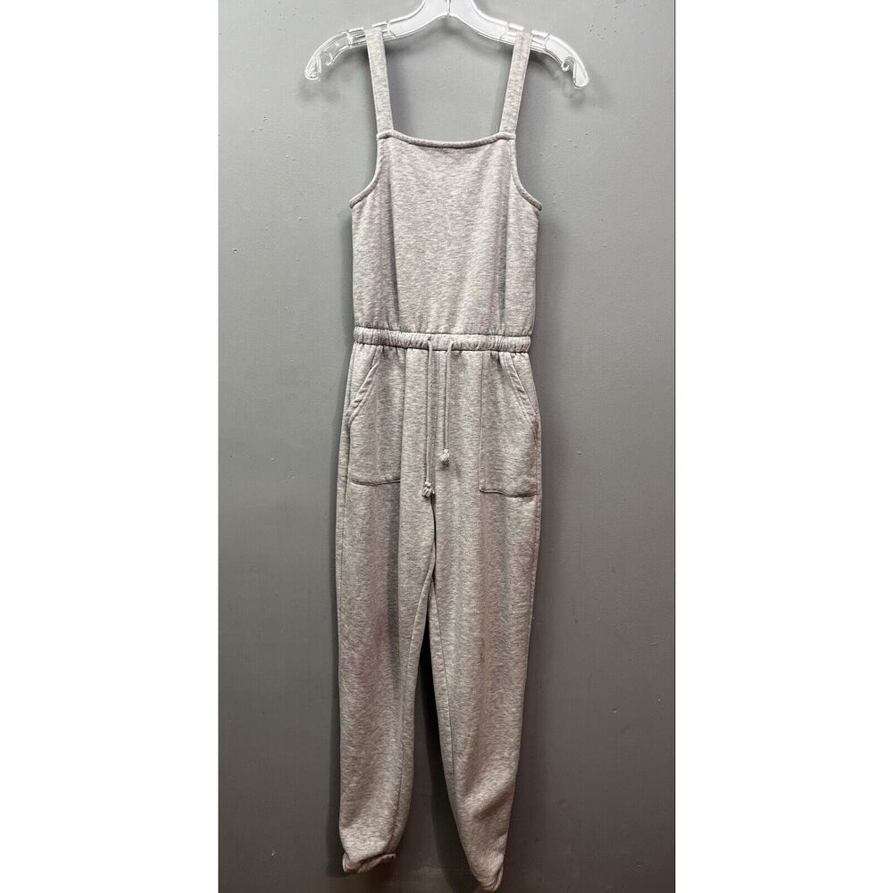 Hippie Rose Jumpsuit Romper W/ Pockets‎ Junior's S Gray Jersey Knit Neutral